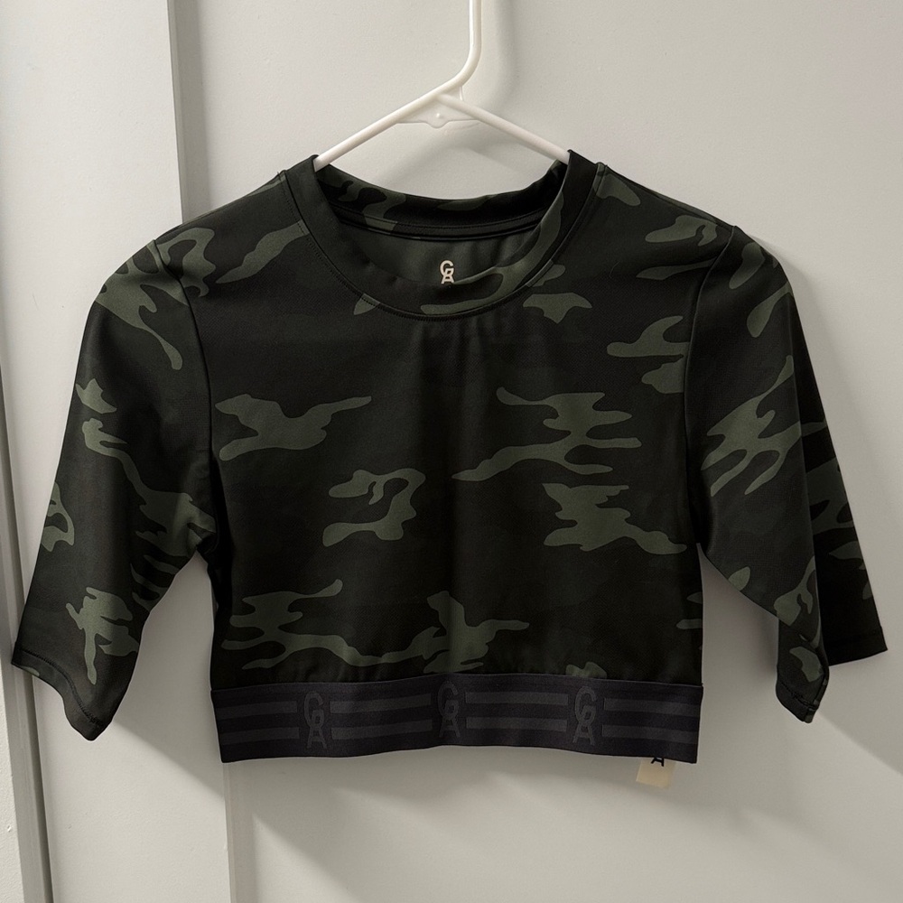 Good American Camouflage Crop Top